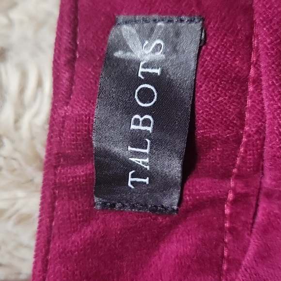 Talbots Straight Leg Velveteen Pants 12P - Picture 2 of 6